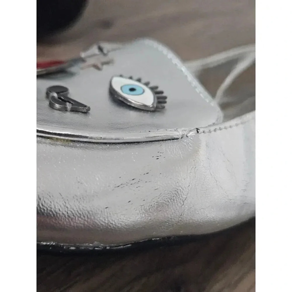 Rampage portia pins silver pointed toe loafer flats size 6.5 - Picture 8 of 16